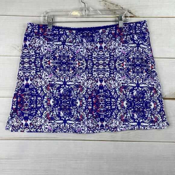 Tranquility by Colorado Clothing Skort Womens XXL Blue Printed Stretch Golf - Picture 1 of 8